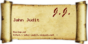 Jahn Judit névjegykártya
